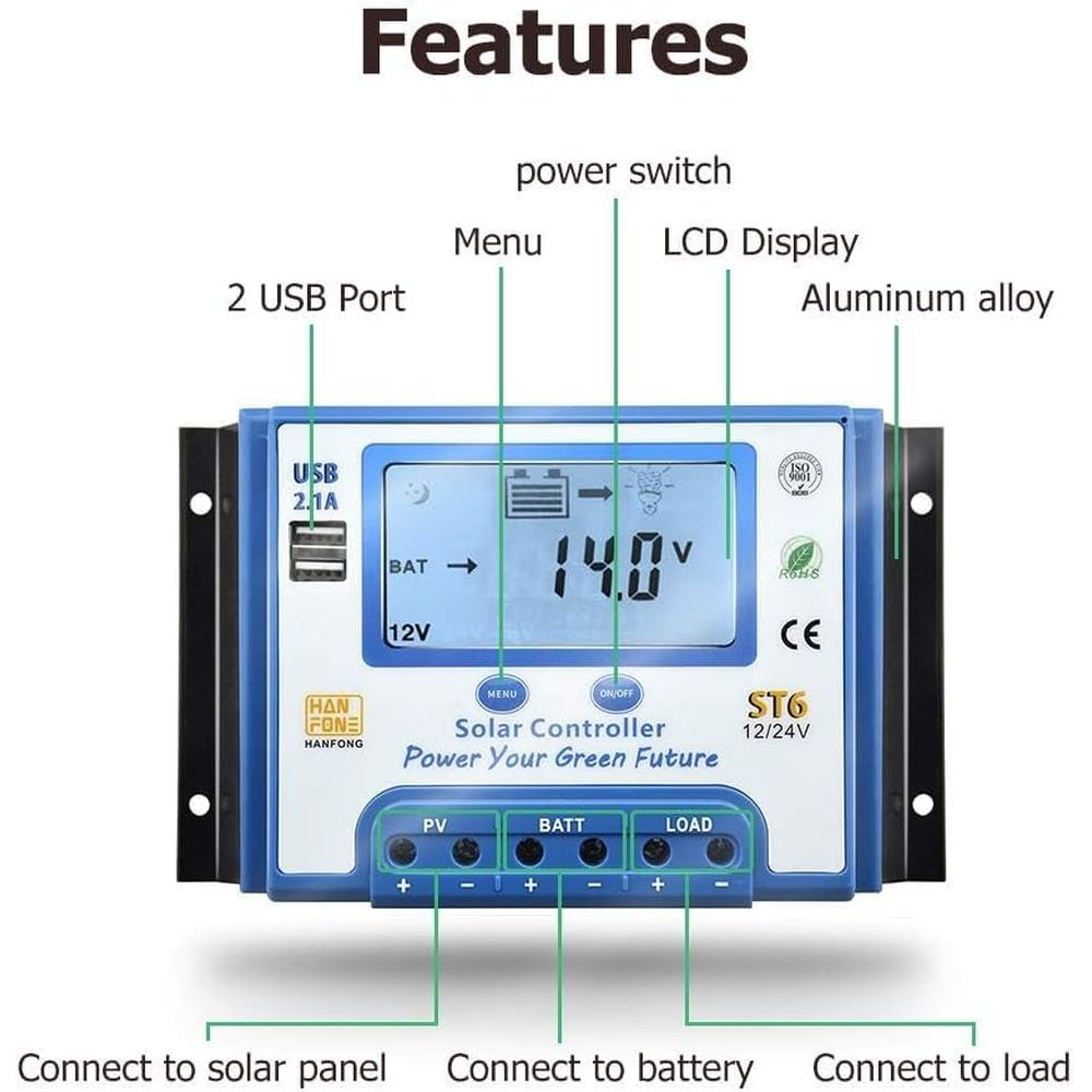 Controlador de Carga Solar de  - Charge Controller Solar reseña y precio