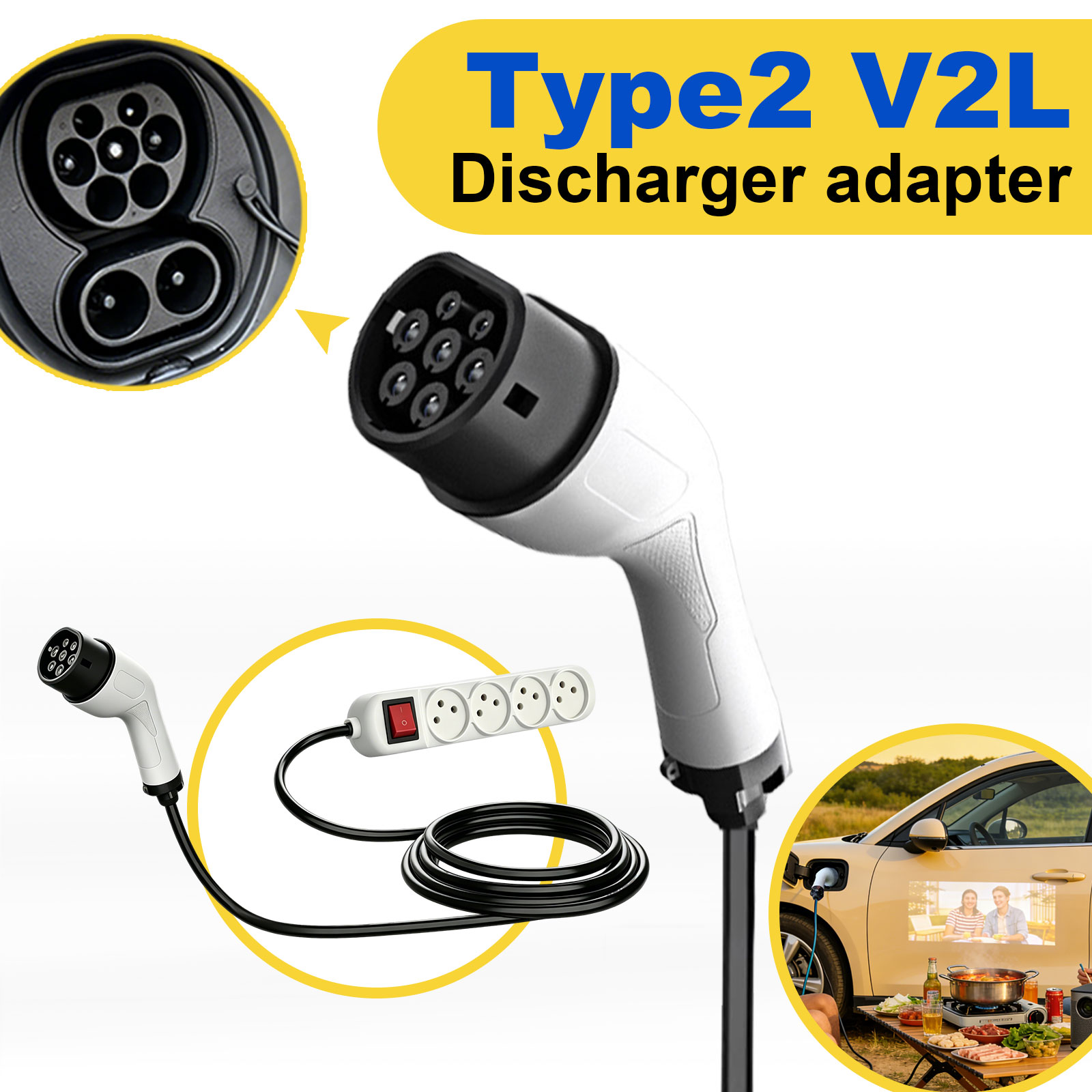 Adaptador de descarga V2L Tipo - Outdoor Power Station reseña y precio