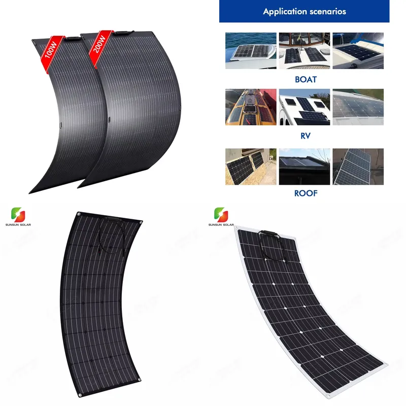 Panel Solar Flexible de 50W 10 - Solar Panel 200W reseña y precio